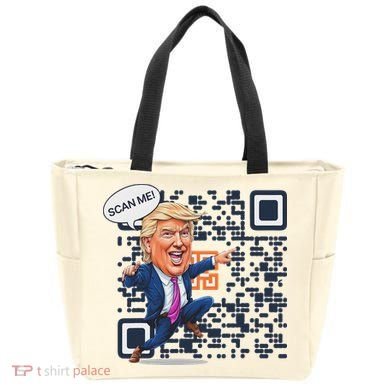 Qr President Trump Dance Code Tote Bag