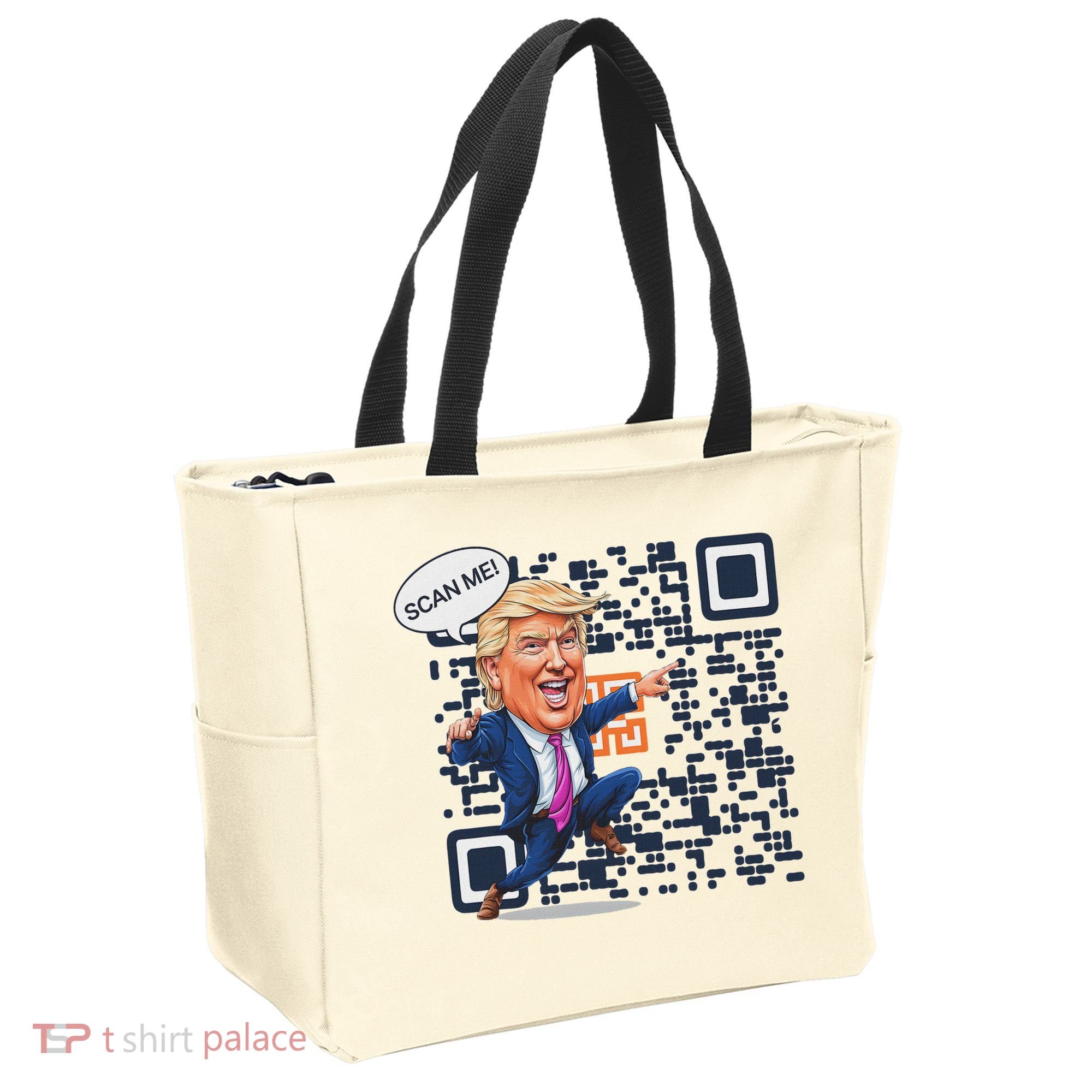 Qr President Trump Dance Code Tote Bag