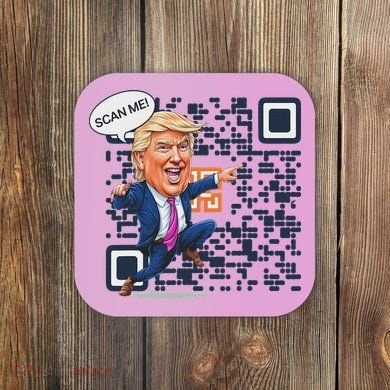 Qr President Trump Dance Code Coaster