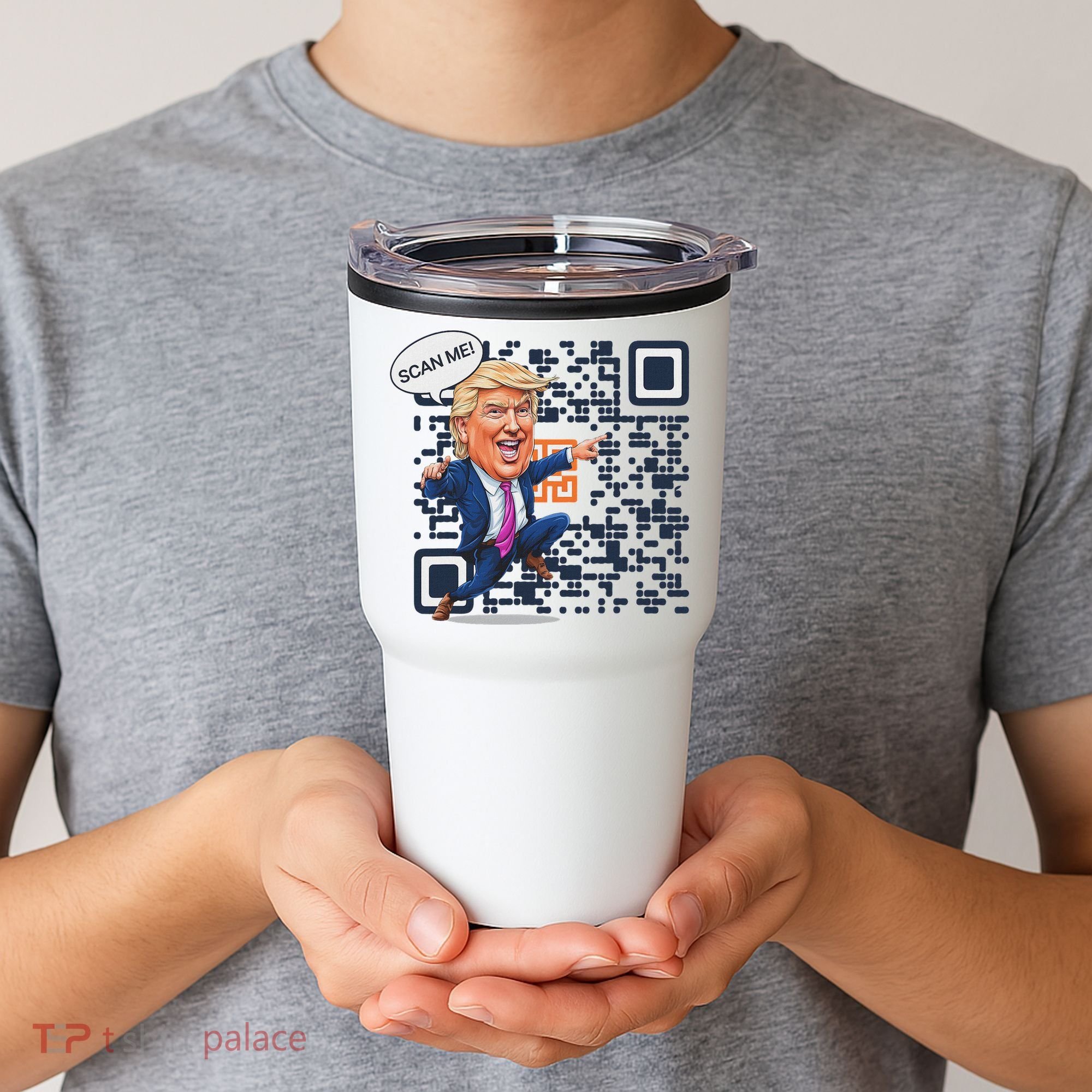 Qr President Trump Dance Code Tumbler