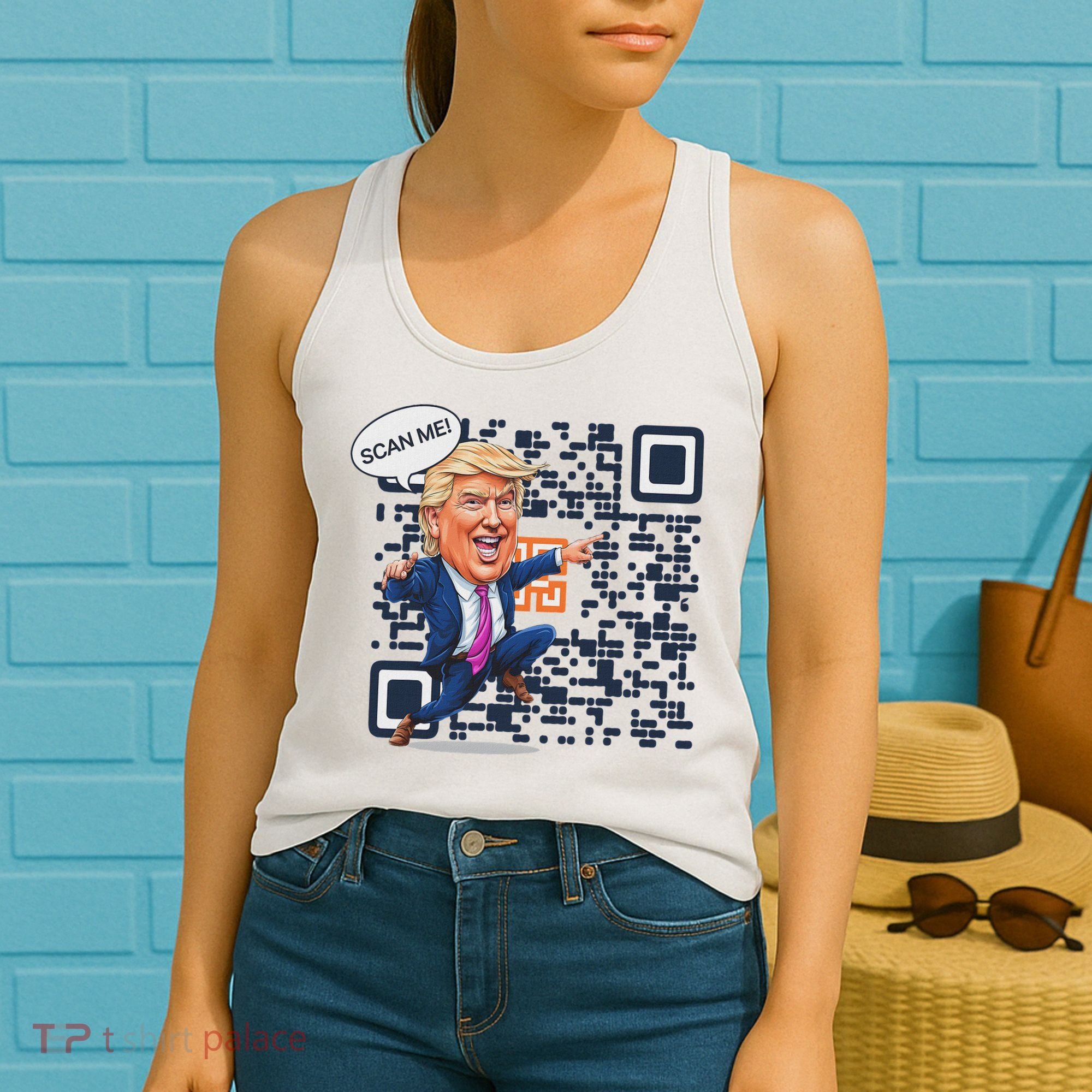 Qr President Trump Dance Code Women's Tank Top
