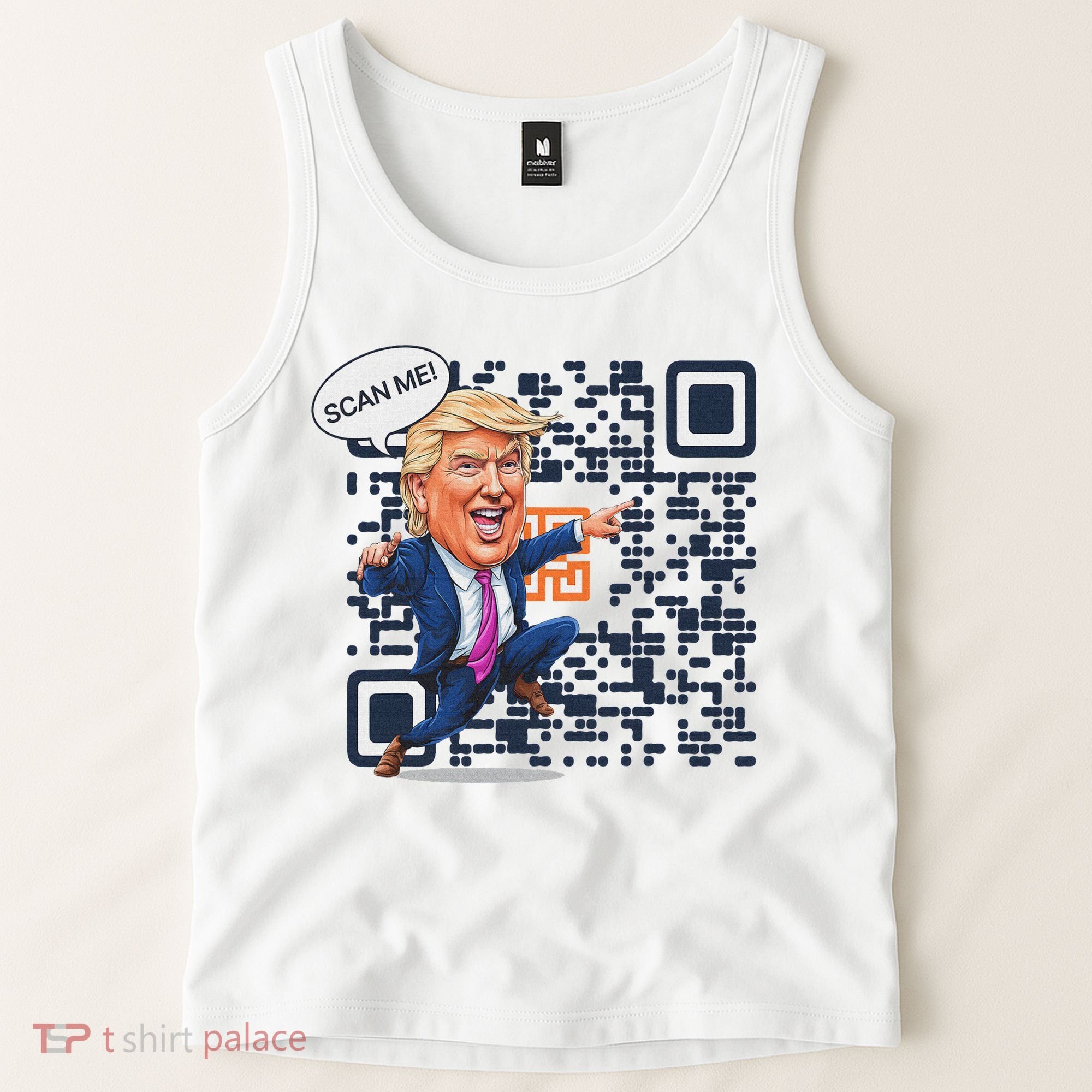 Qr President Trump Dance Code Tank Top
