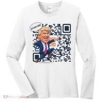 Qr President Trump Dance Code Women's Long Sleeve Shirt thumb 0