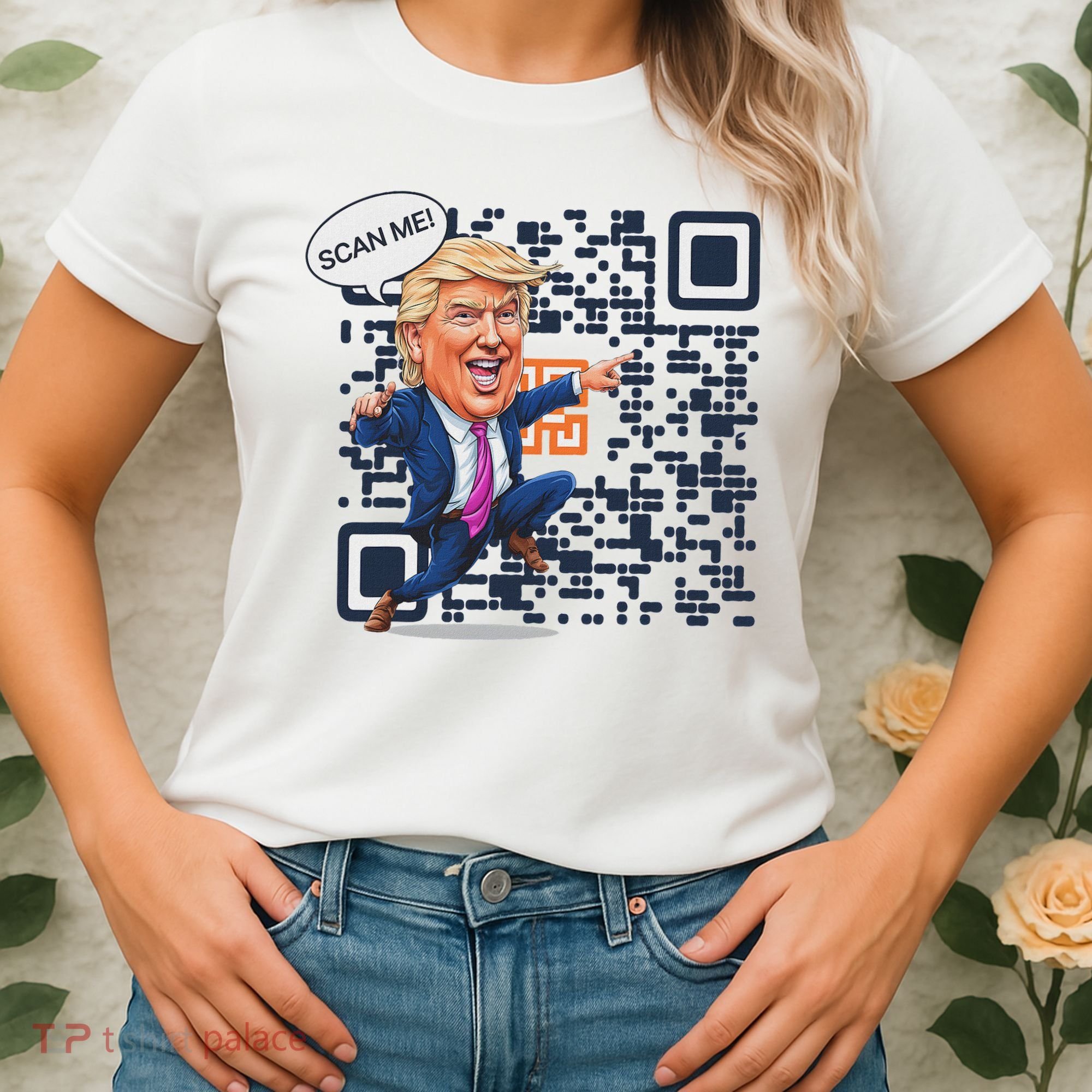 Qr President Trump Dance Code Women's T-Shirt