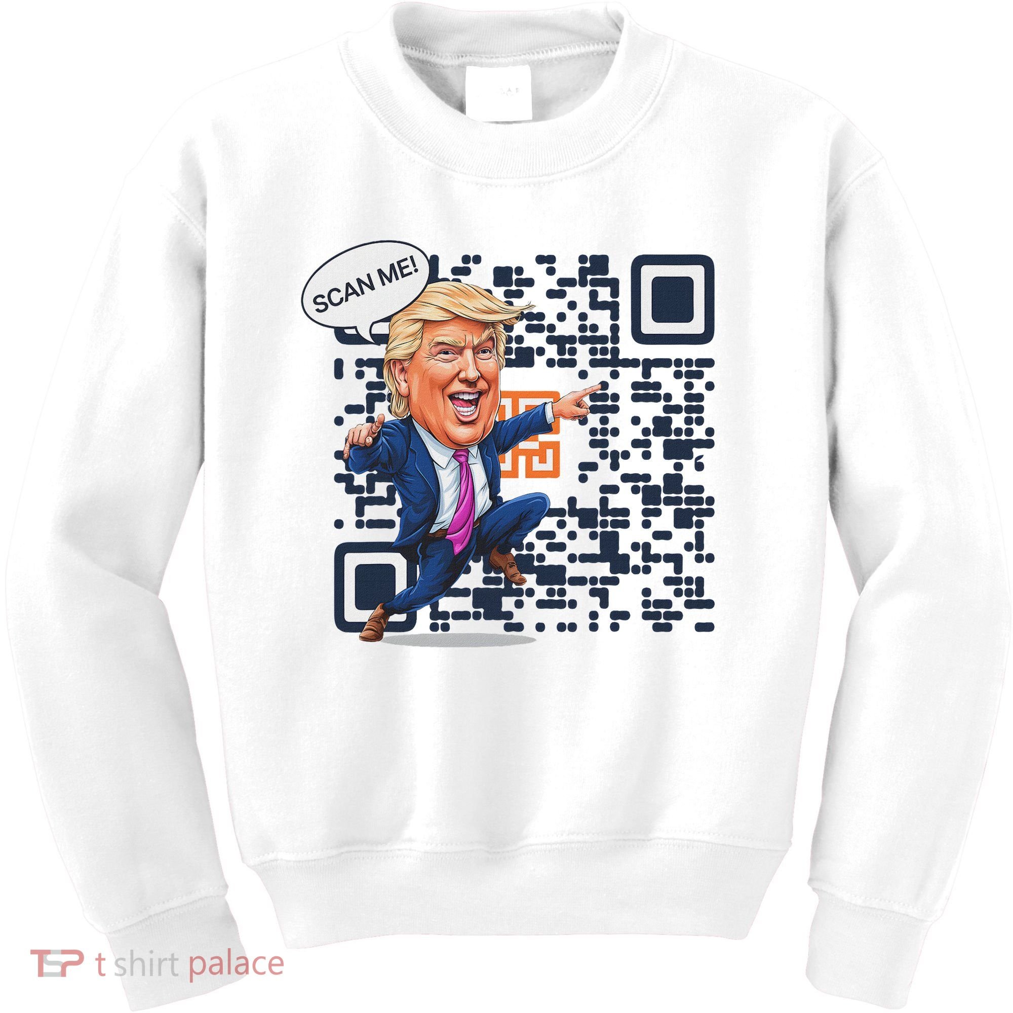 Qr President Trump Dance Code Kids Sweatshirt