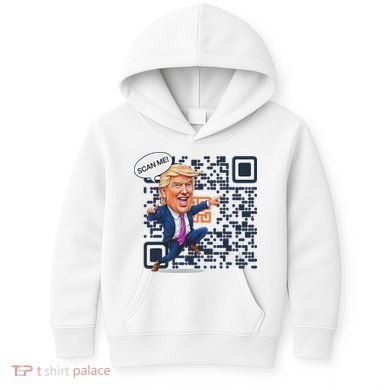 Qr President Trump Dance Code Kids Hoodie