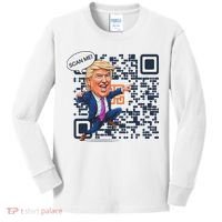 Qr President Trump Dance Code Kids Long Sleeve Shirt thumb 0