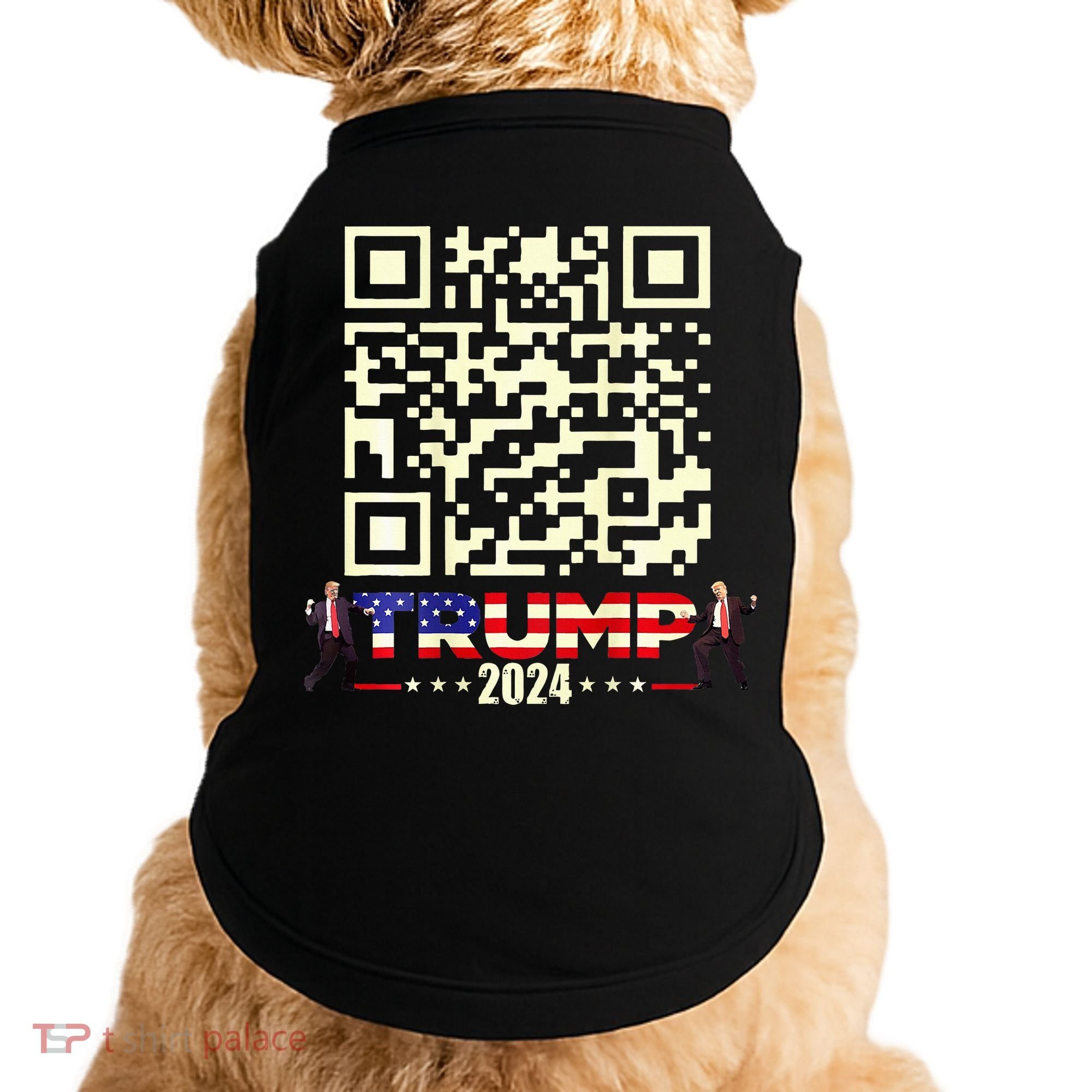 Qr President Trump 4547 Trump Dancing Code Doggie Tank