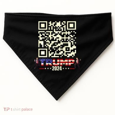Qr President Trump 4547 Trump Dancing Code USA-Made Doggie Bandana