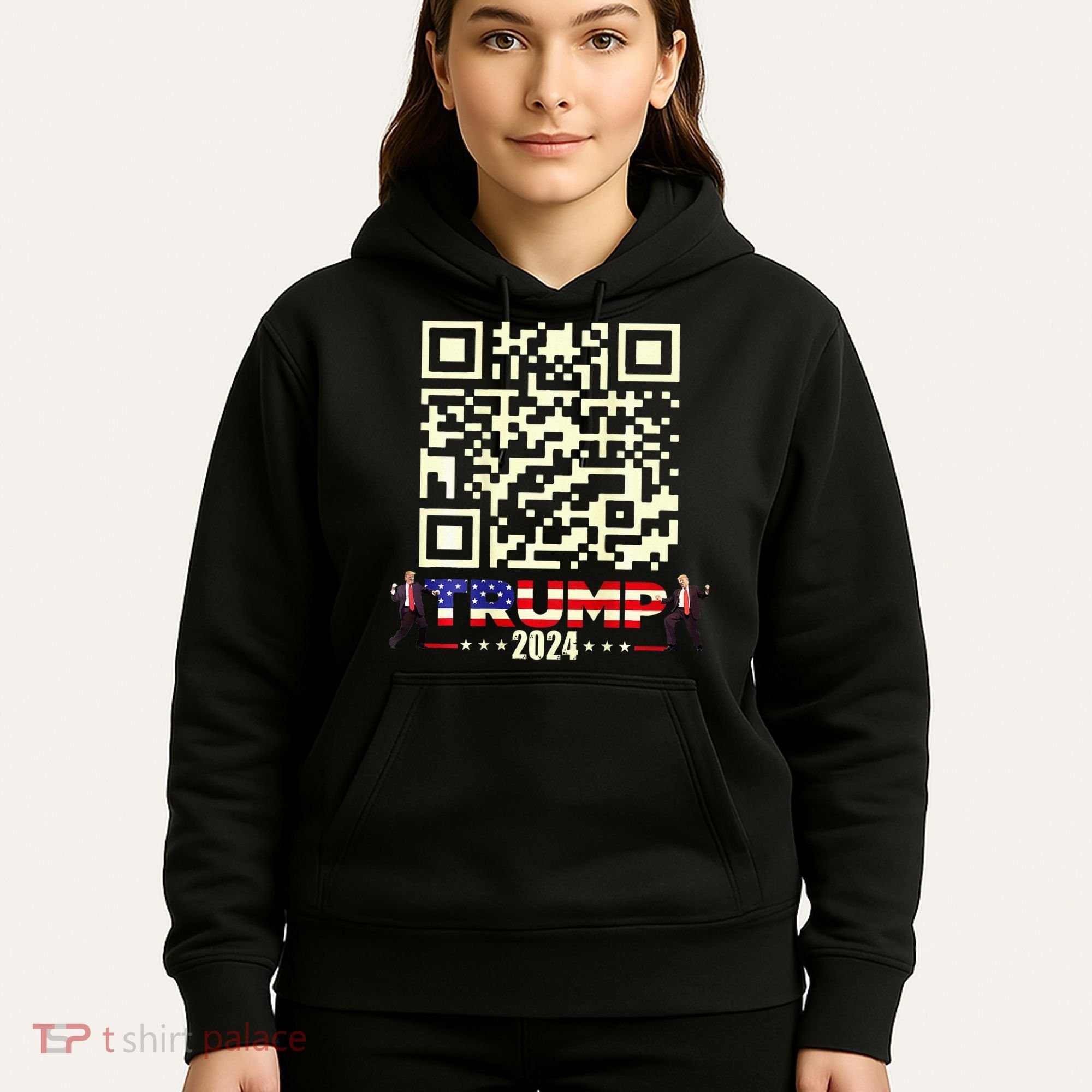 Qr President Trump 4547 Trump Dancing Code Hoodie