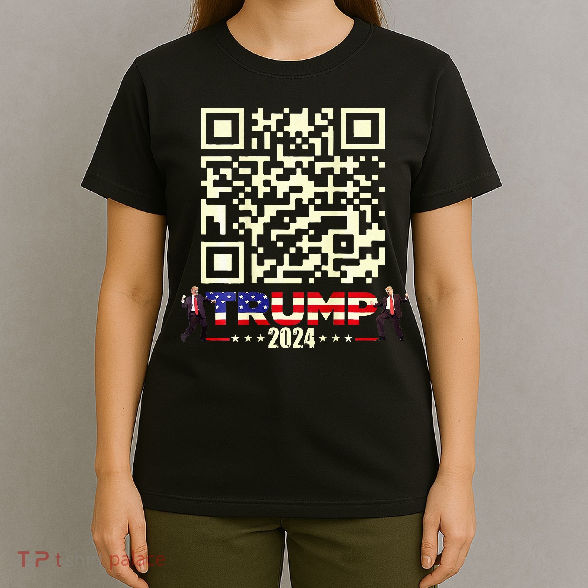 Qr President Trump 4547 Trump Dancing Code T-Shirt