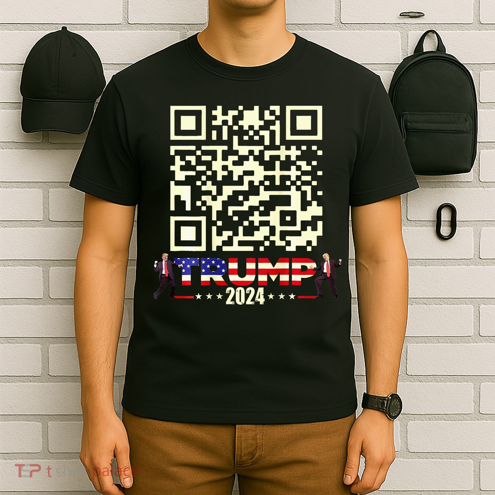 Qr President Trump 4547 Trump Dancing Code T-Shirt