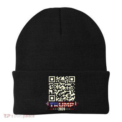 Qr President Trump 4547 Trump Dancing Code Beanie