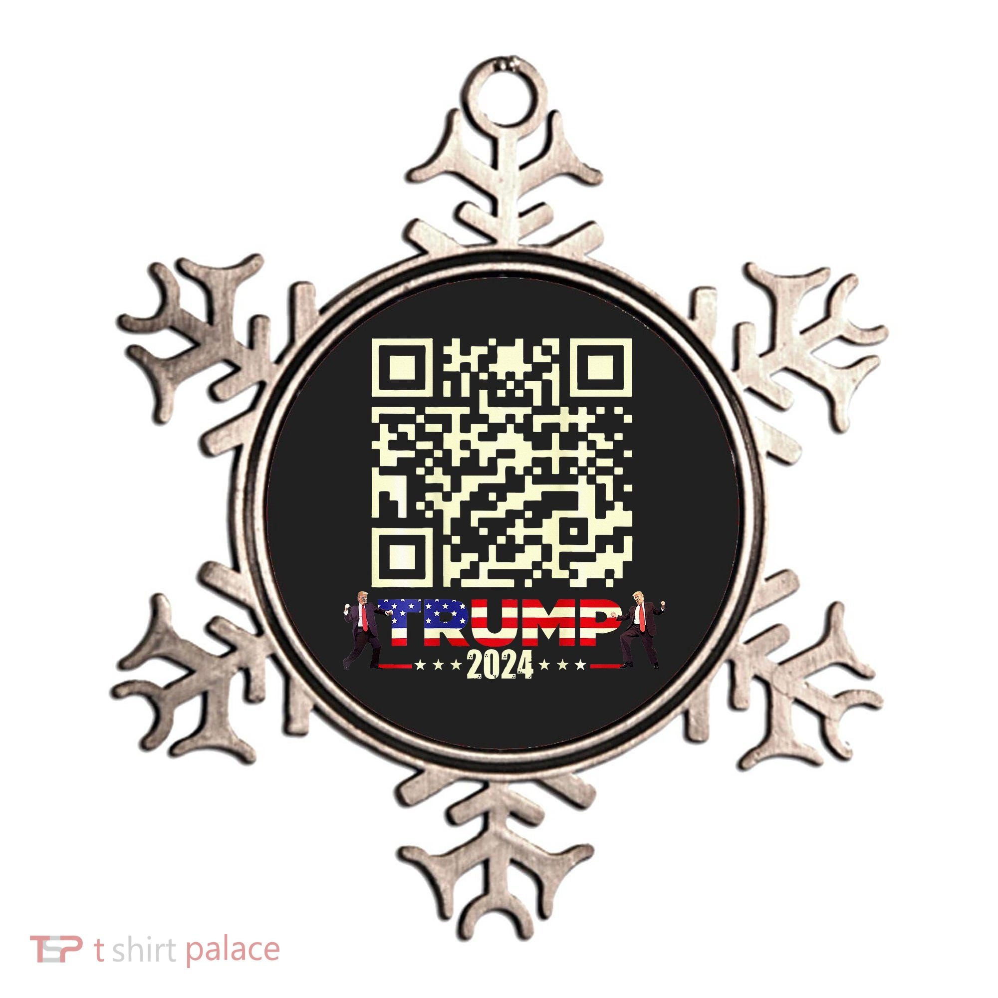 Qr President Trump 4547 Trump Dancing Code Ornament