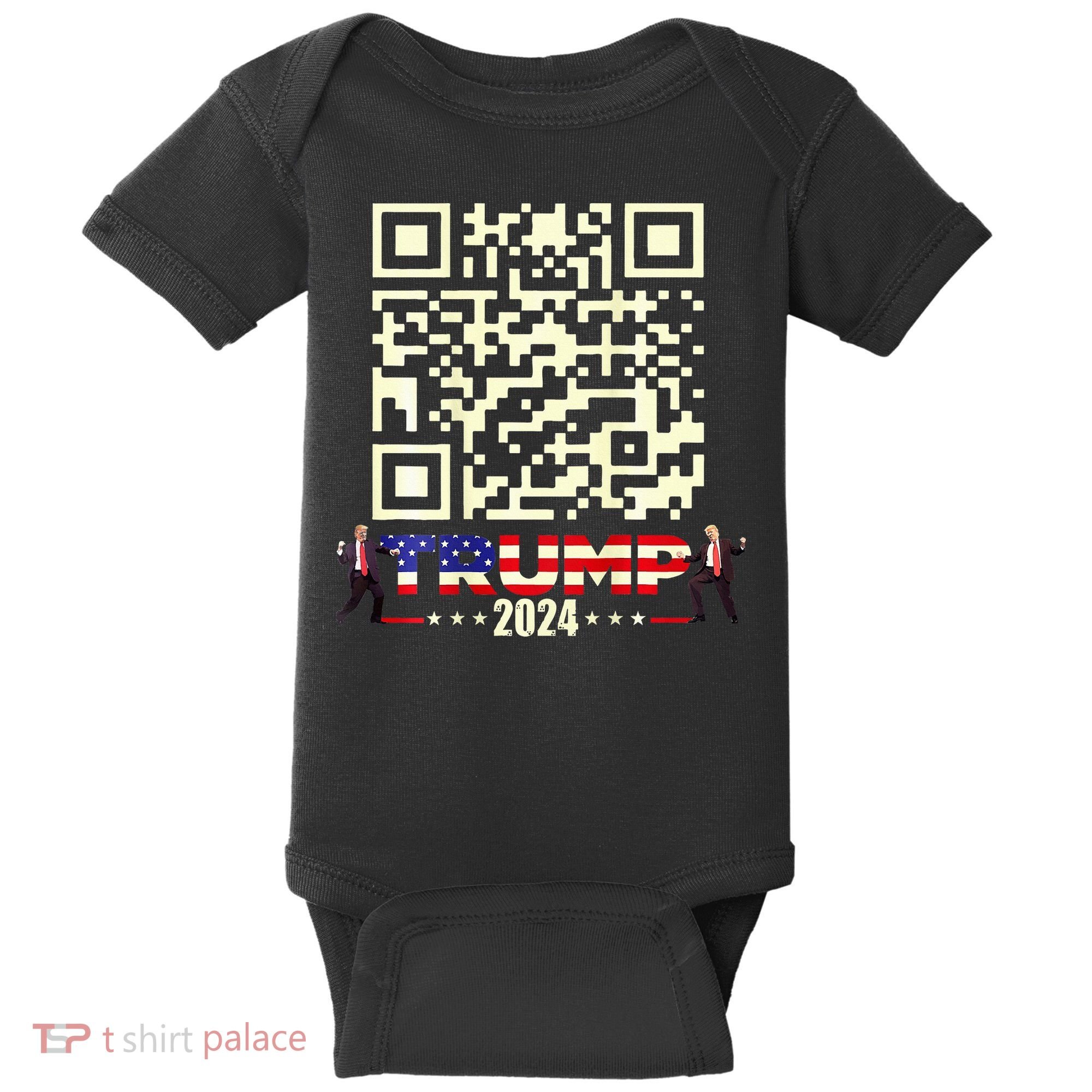 Qr President Trump 4547 Trump Dancing Code Baby Bodysuit