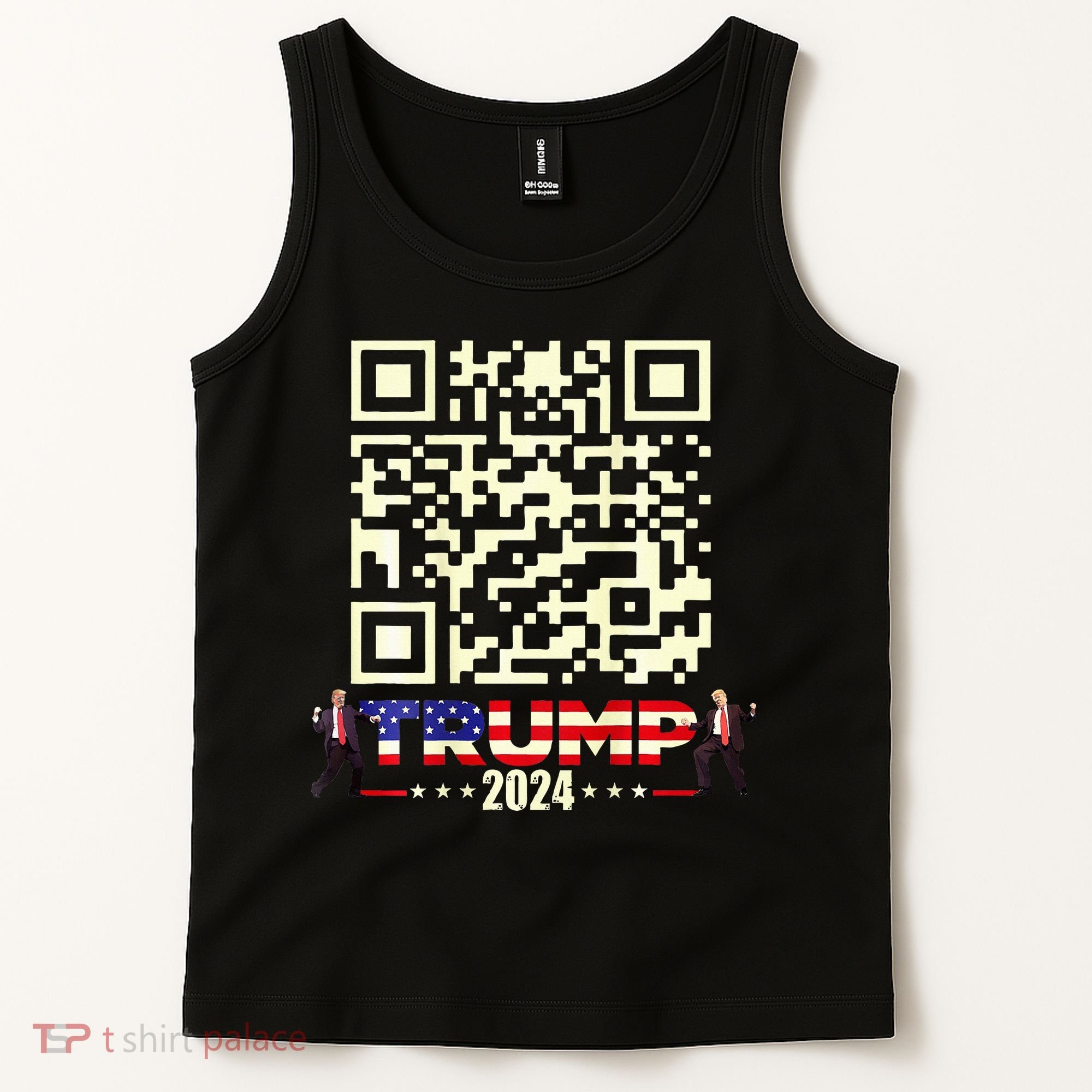 Qr President Trump 4547 Trump Dancing Code Tank Top