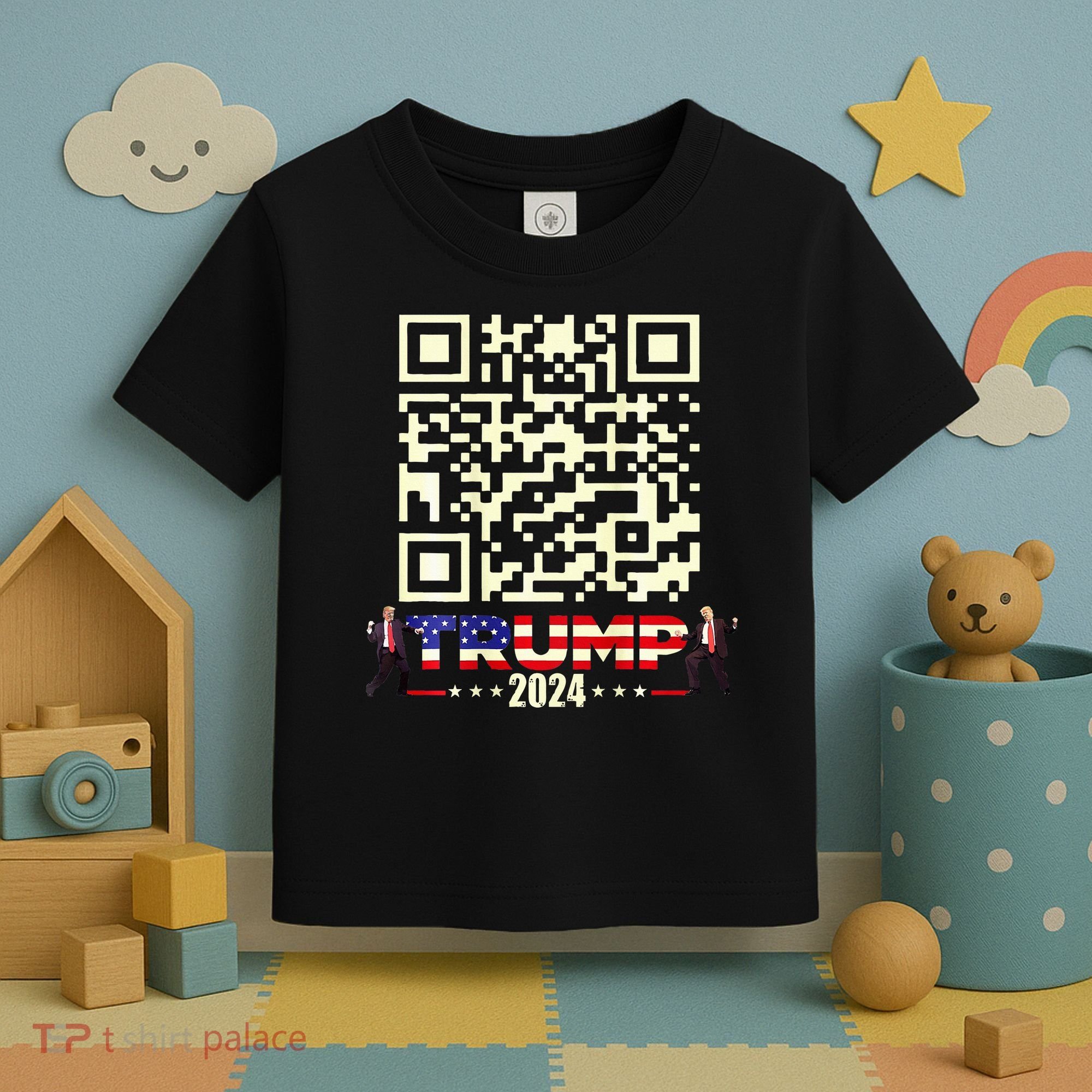 Qr President Trump 4547 Trump Dancing Code Toddler T-Shirt