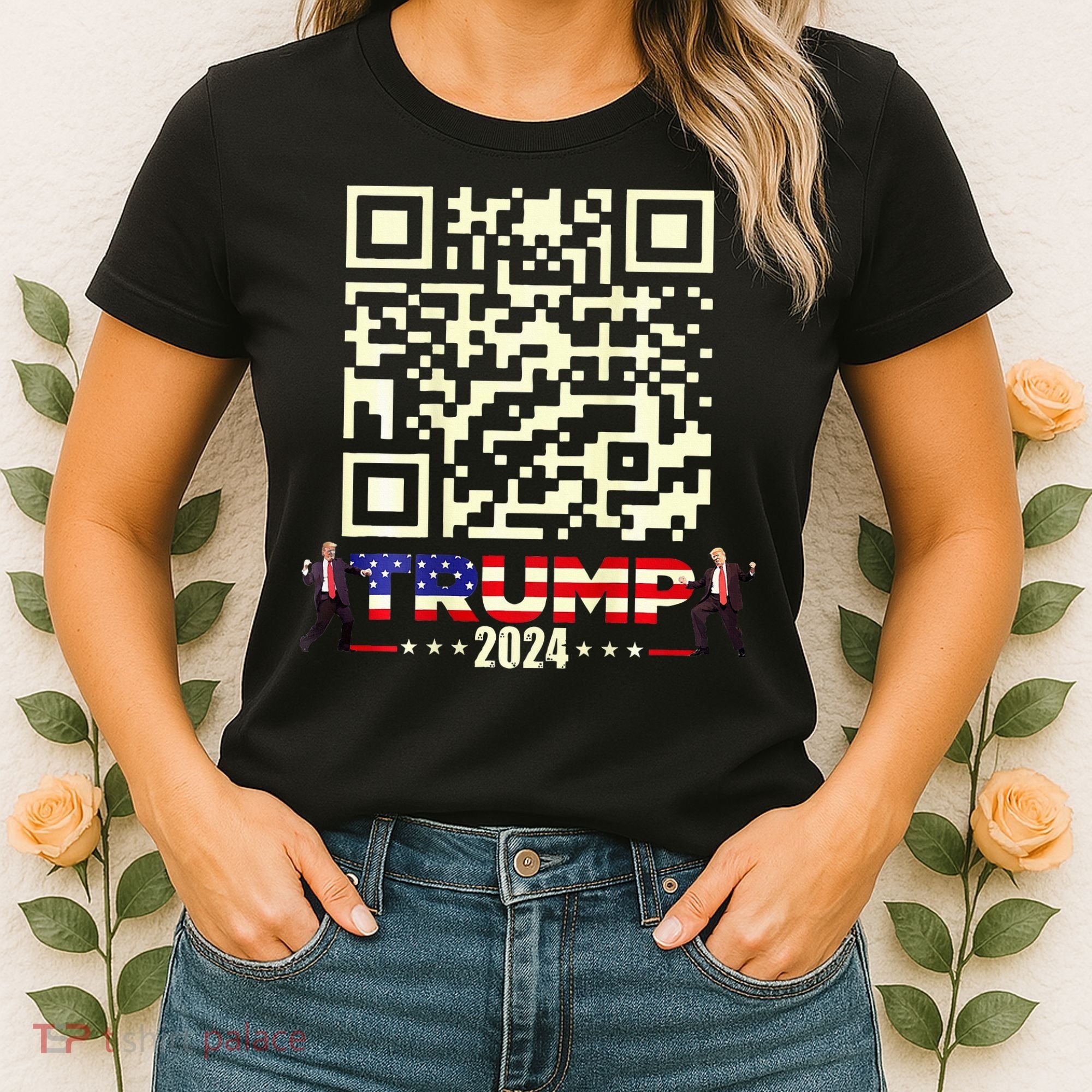 Qr President Trump 4547 Trump Dancing Code Women's T-Shirt
