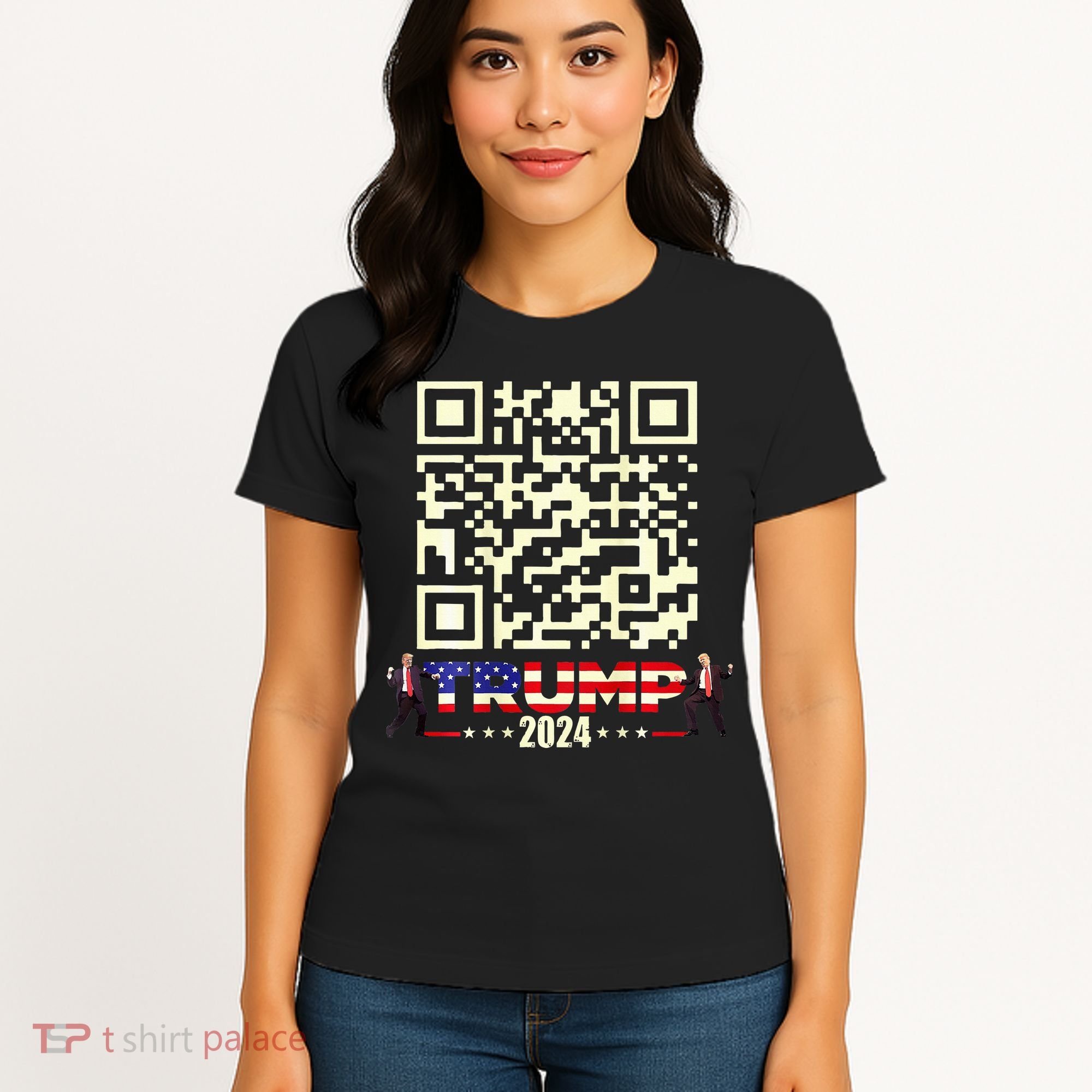 Qr President Trump 4547 Trump Dancing Code Women's T-Shirt
