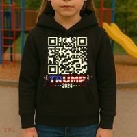 Qr President Trump 4547 Trump Dancing Code Kids Hoodie thumb 3
