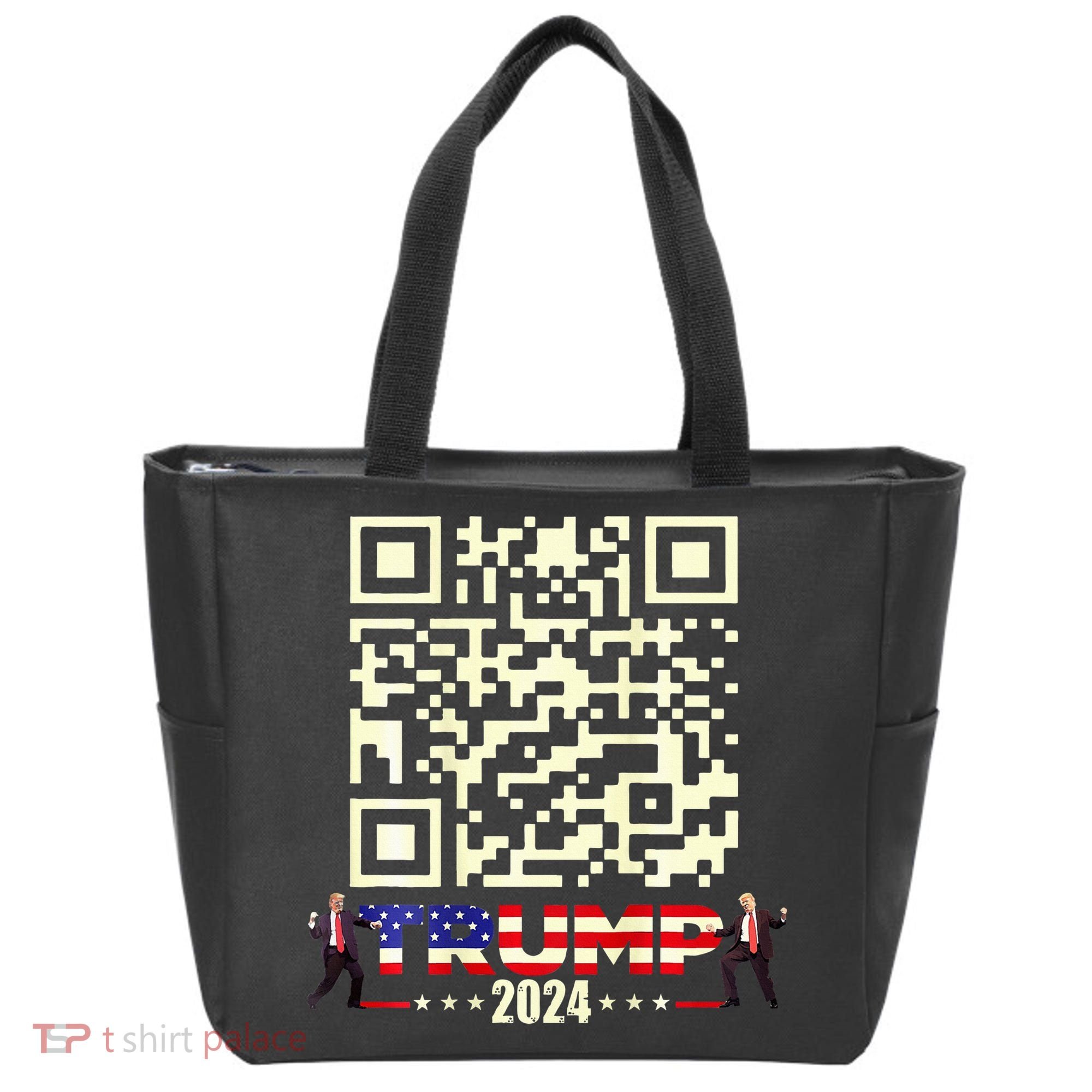 Qr President Trump 4547 Trump Dancing Code Tote Bag