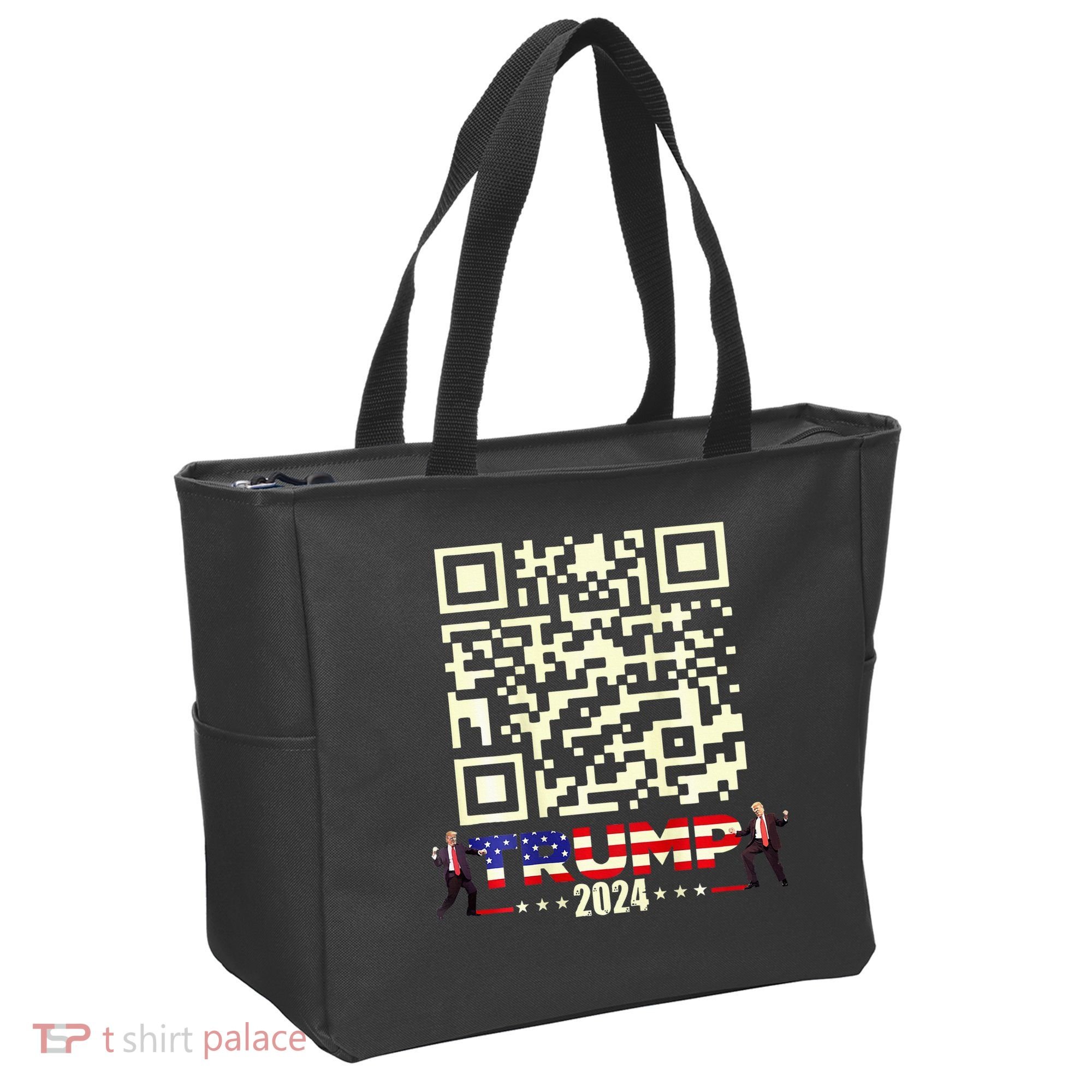 Qr President Trump 4547 Trump Dancing Code Tote Bag