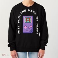 Quit Playing With My Heart Retro Video Game Women's Sweatshirt thumb 0