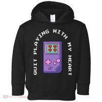 Quit Playing With My Heart Retro Video Game Toddler Hoodie thumb 0