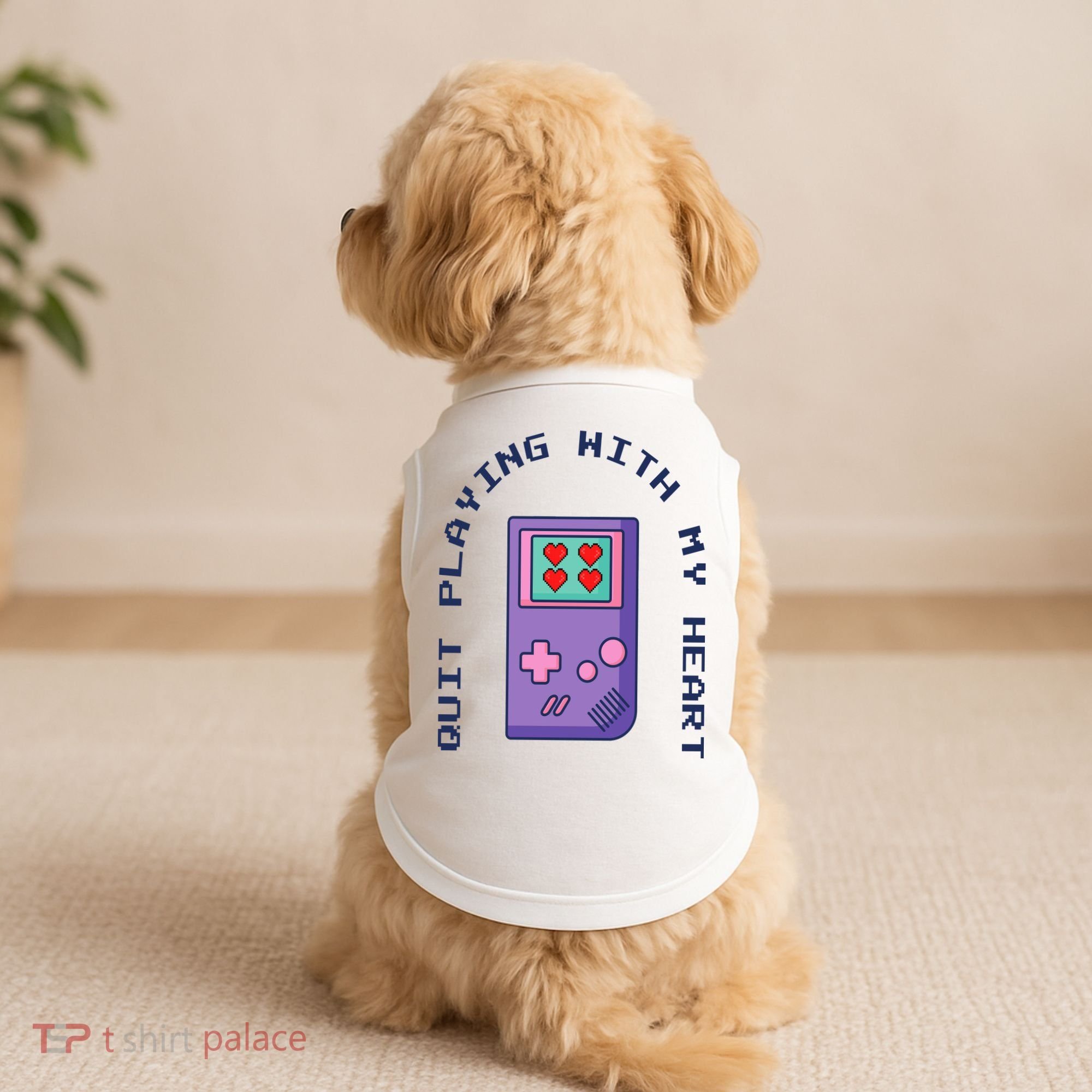Quit Playing With My Heart Retro Video Game Doggie Tank