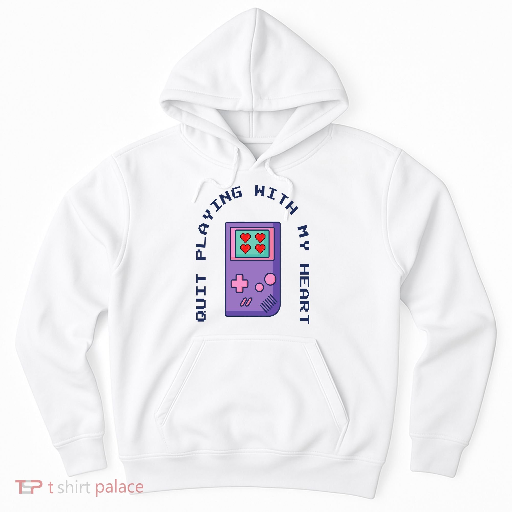 Quit Playing With My Heart Retro Video Game Hoodie