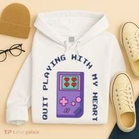 Quit Playing With My Heart Retro Video Game Hoodie thumb 4
