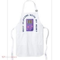 Quit Playing With My Heart Retro Video Game Apron thumb 0