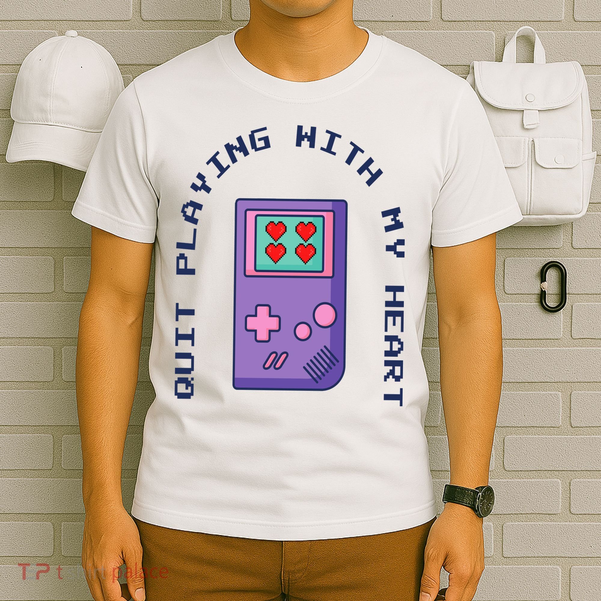 Quit Playing With My Heart Retro Video Game T-Shirt