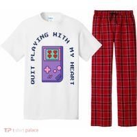 Quit Playing With My Heart Retro Video Game Pajama Set thumb 0