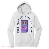 Quit Playing With My Heart Retro Video Game Women's Hoodie thumb 0