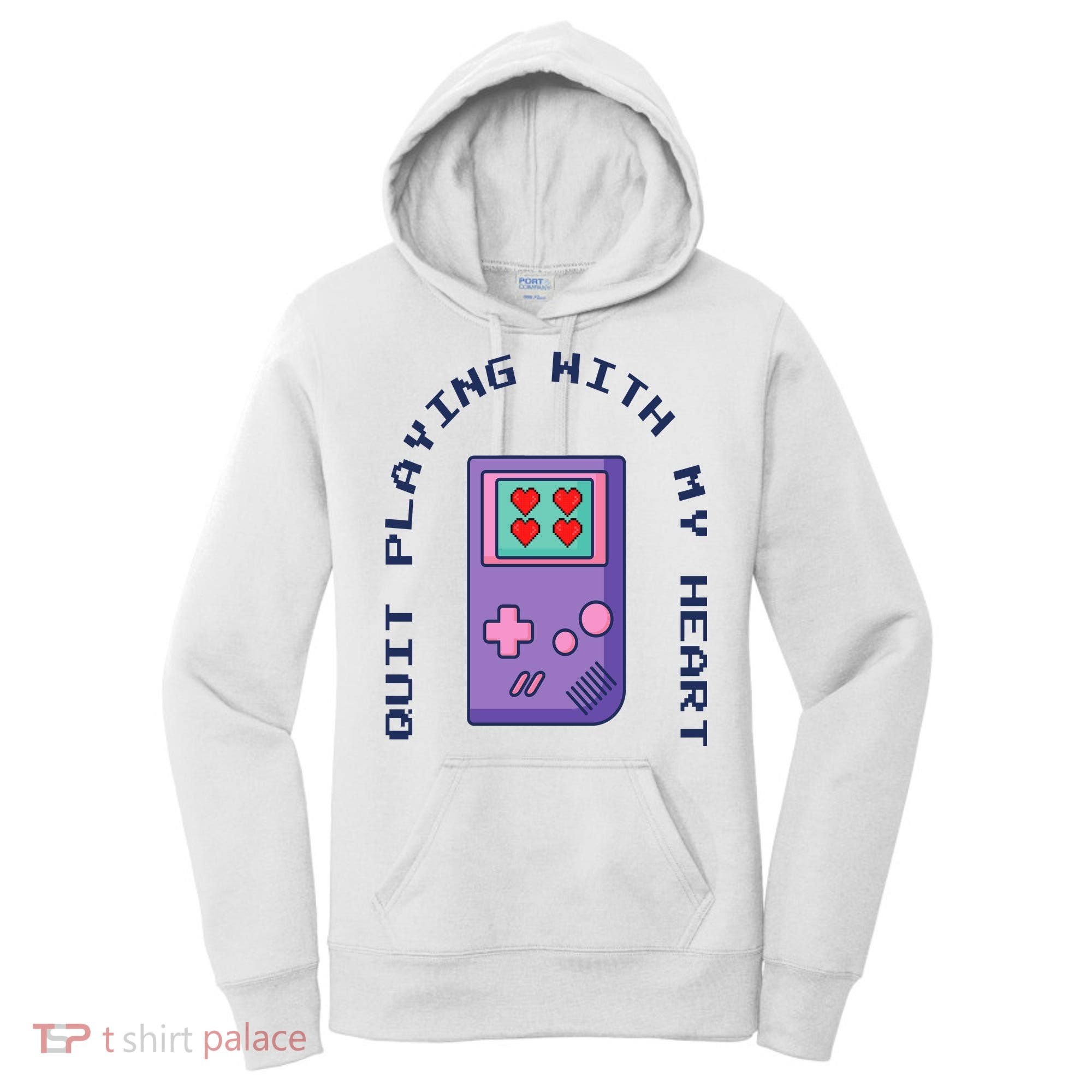 Quit Playing With My Heart Retro Video Game Women's Hoodie