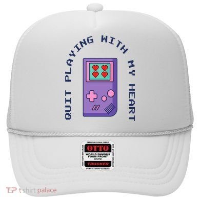 Quit Playing With My Heart Retro Video Game Hat