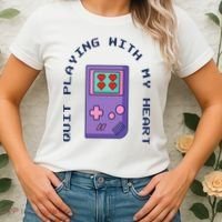 Quit Playing With My Heart Retro Video Game Women's T-Shirt thumb 2