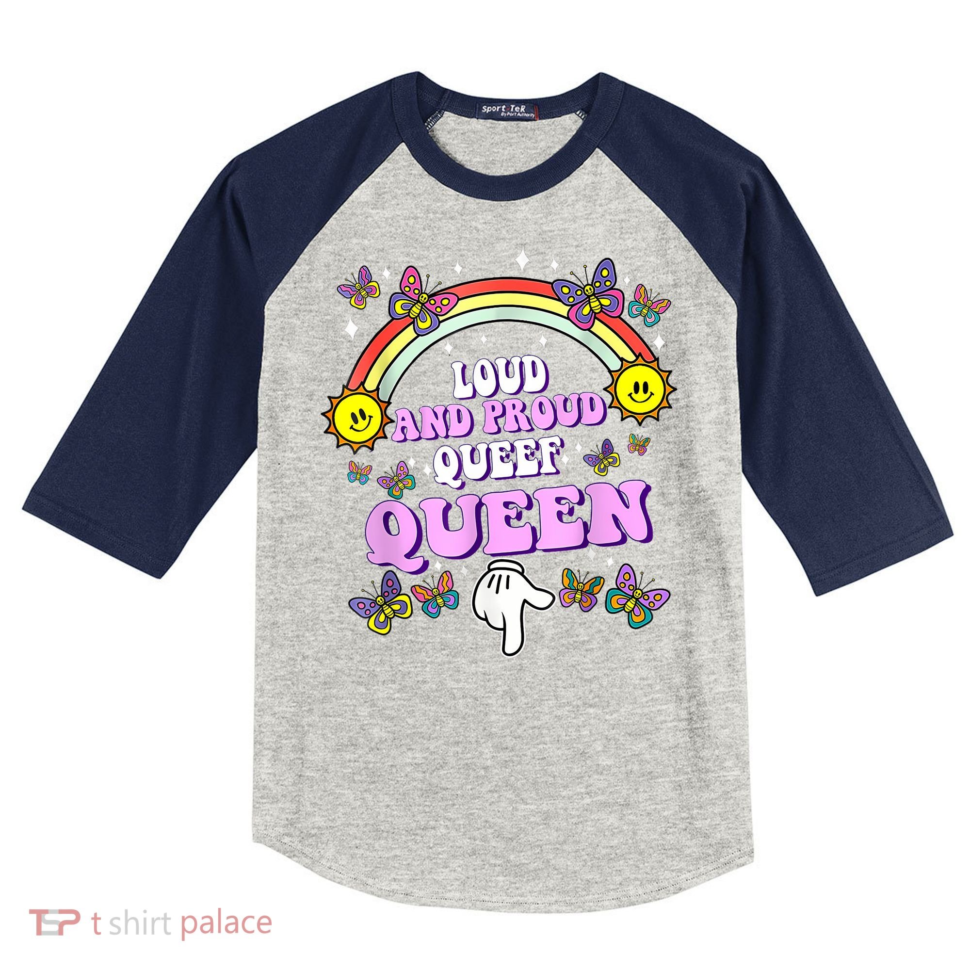 Queef Queen Embarrassing Queefed Inappropriate Queefing Kids Colorblock Raglan Jersey