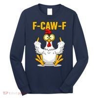 Quote Rooster Meme F-Caw-F Long Sleeve Shirt thumb 0