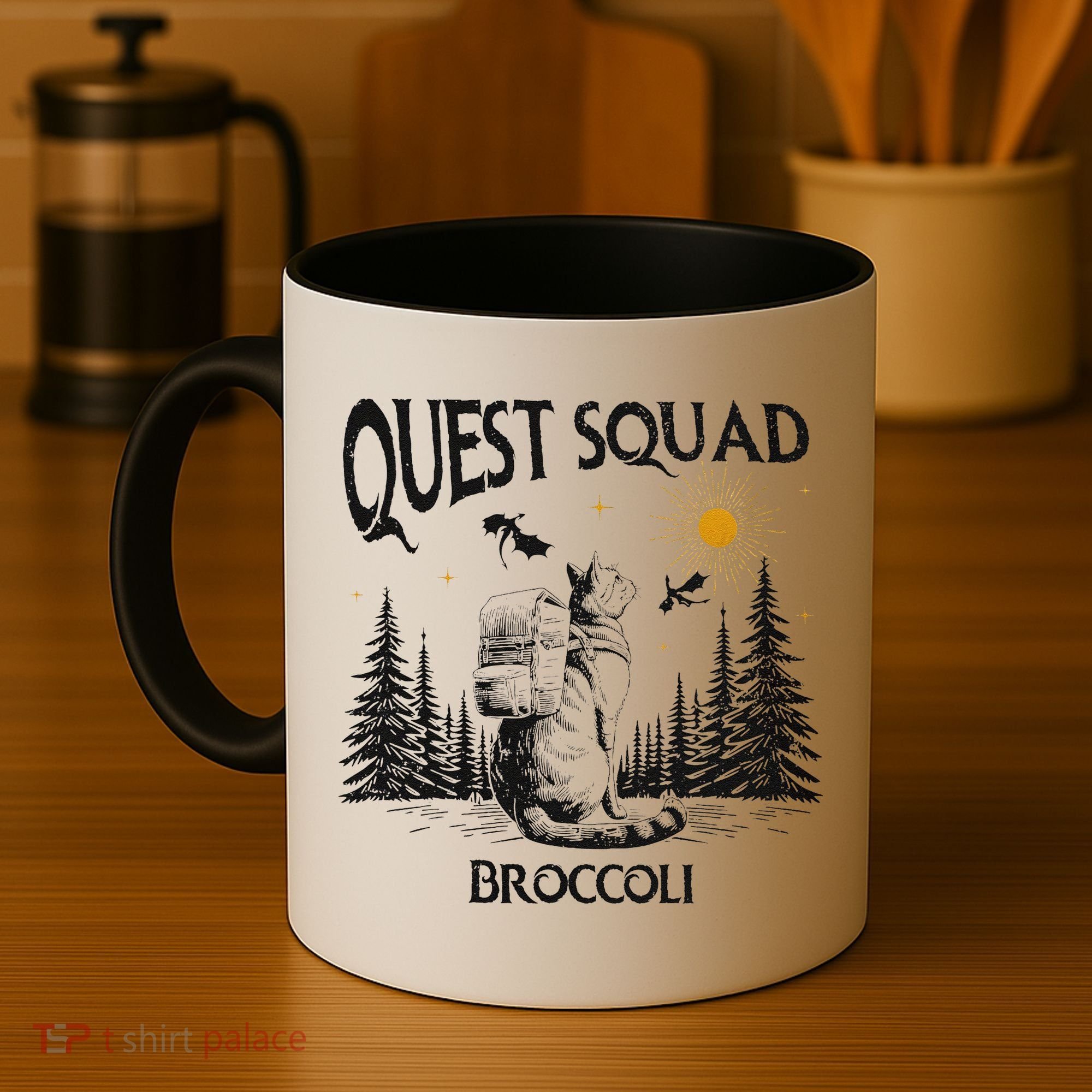 Quest Squad 4th Wing Wingleader Dragon Broccoli Coffee Mug