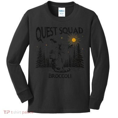 Quest Squad 4th Wing Wingleader Dragon Broccoli Kids Long Sleeve Shirt