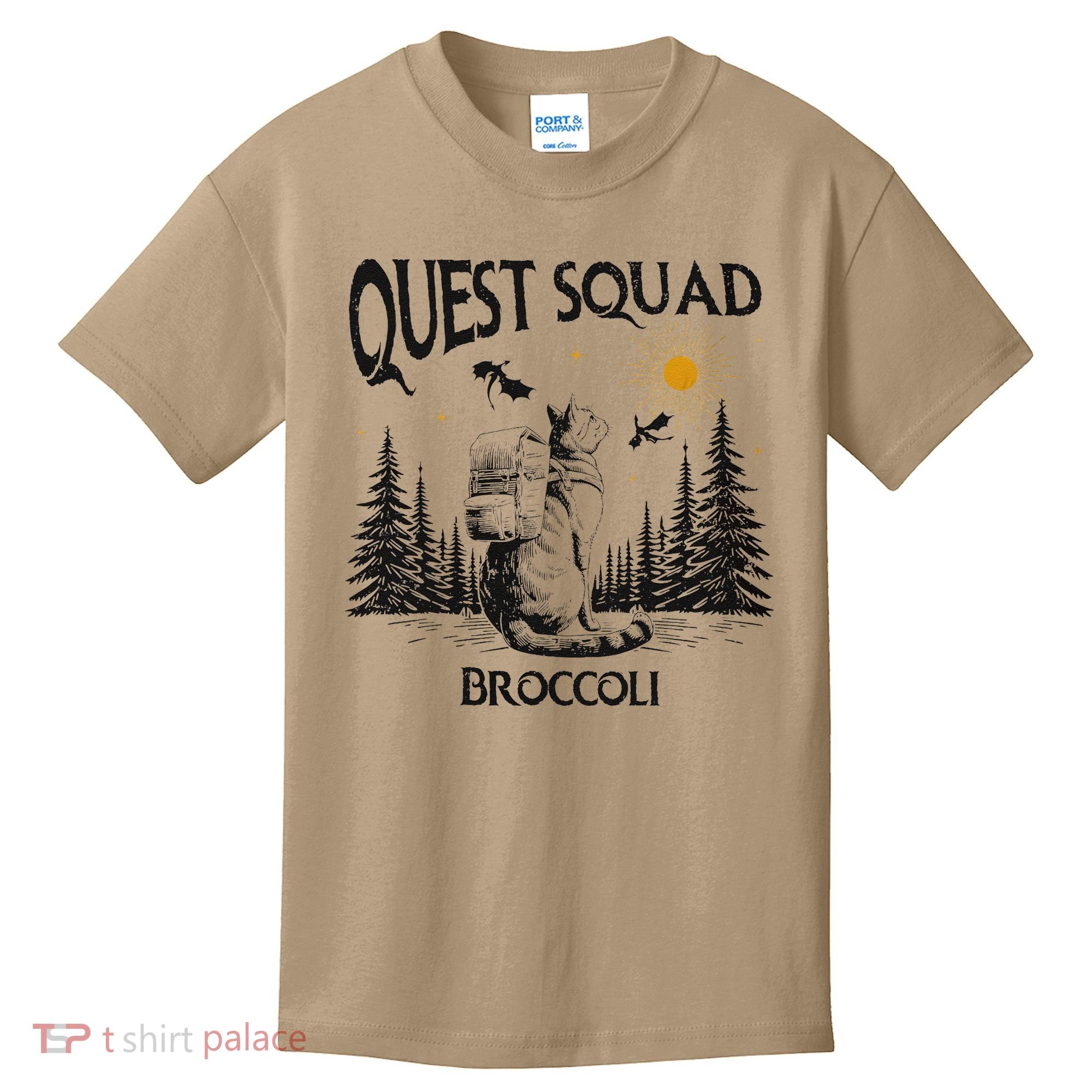 Quest Squad 4th Wing Wingleader Dragon Broccoli Kids T-Shirt