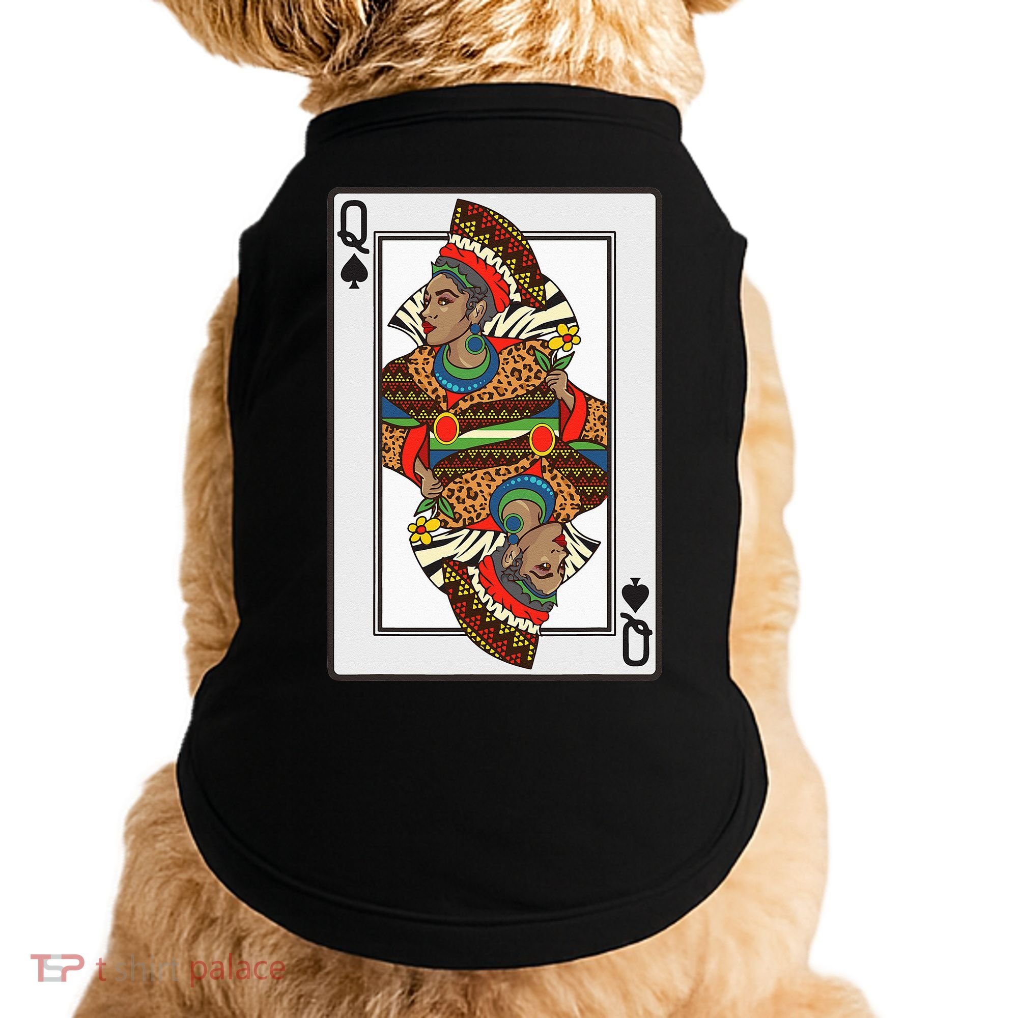 Queen Spades African American Card Halloween Gift Doggie Tank