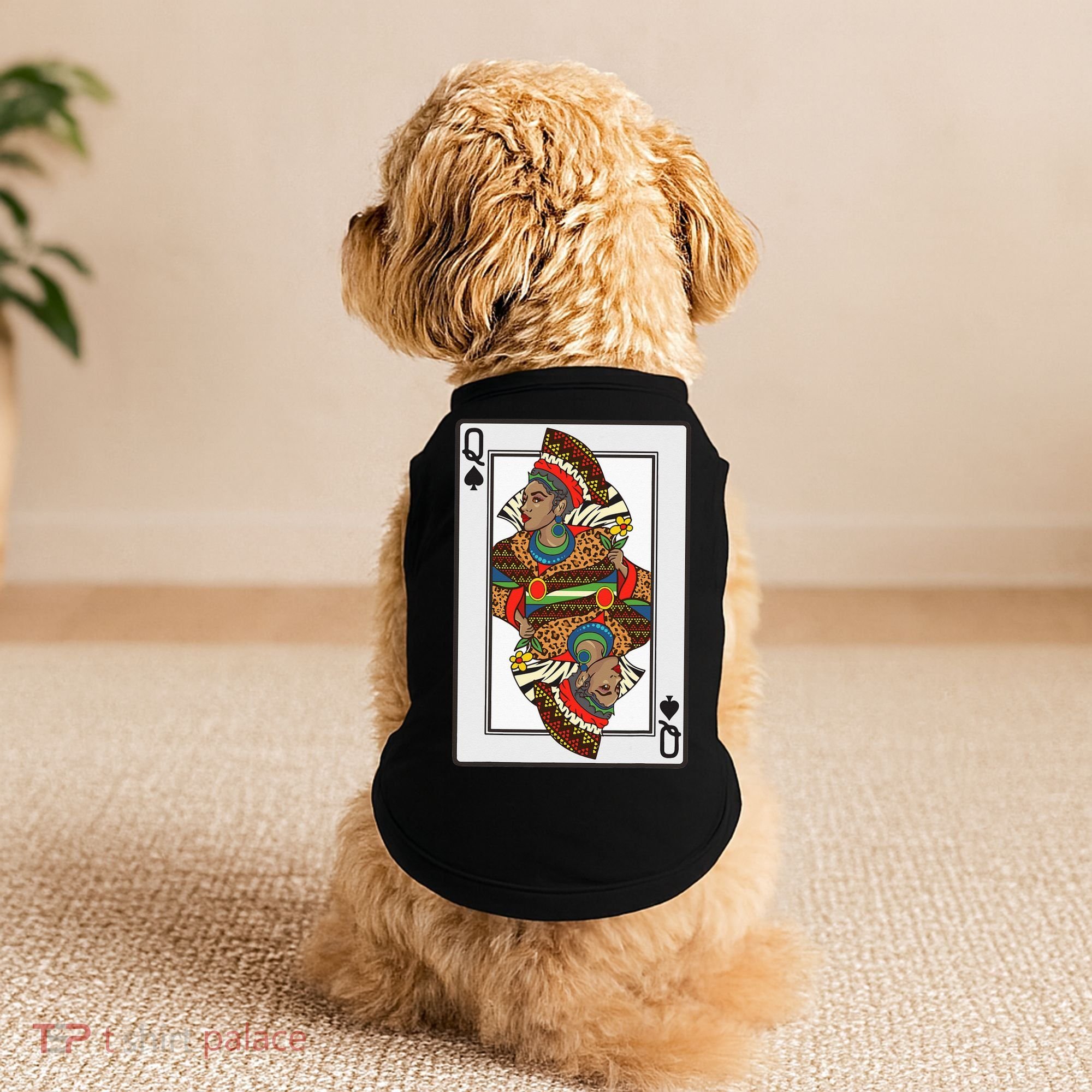 Queen Spades African American Card Halloween Gift Doggie Tank