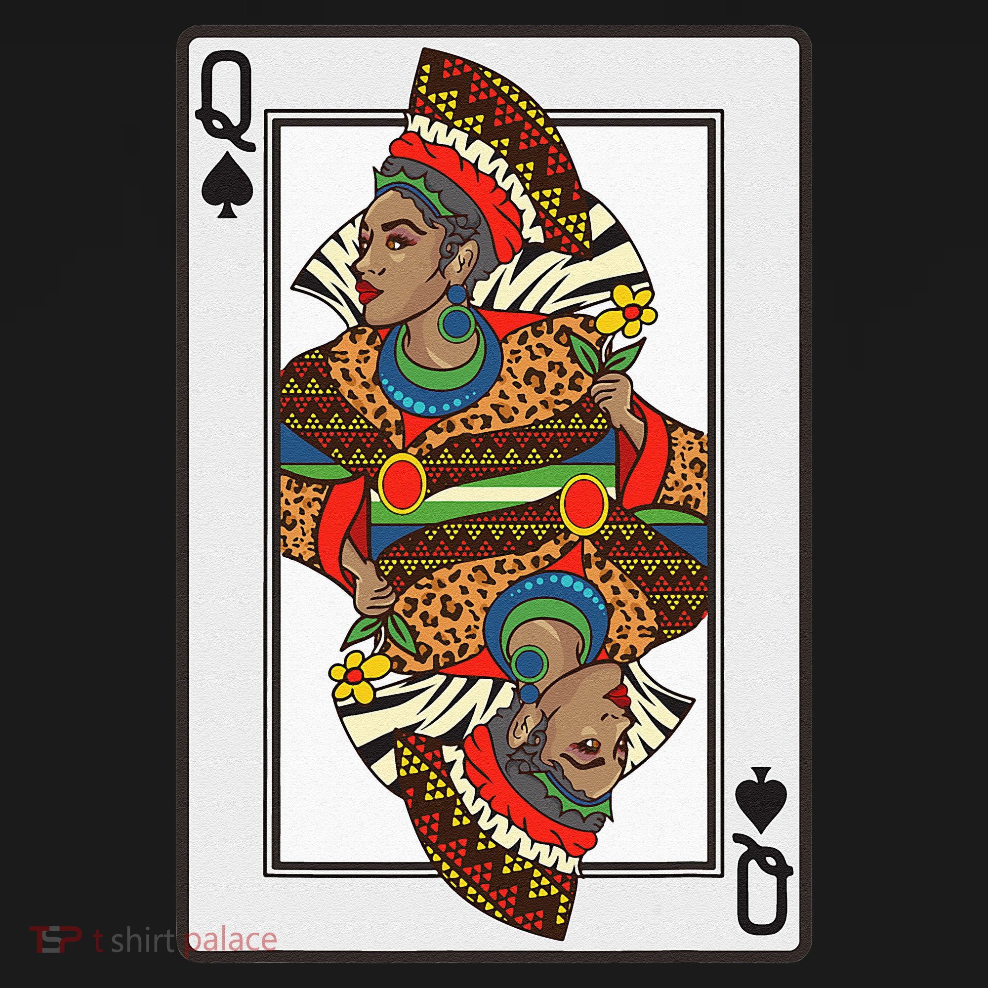 Queen Spades African American Card Halloween Gift Apron