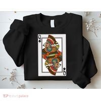 Queen Spades African American Card Halloween Gift Sweatshirt thumb 2
