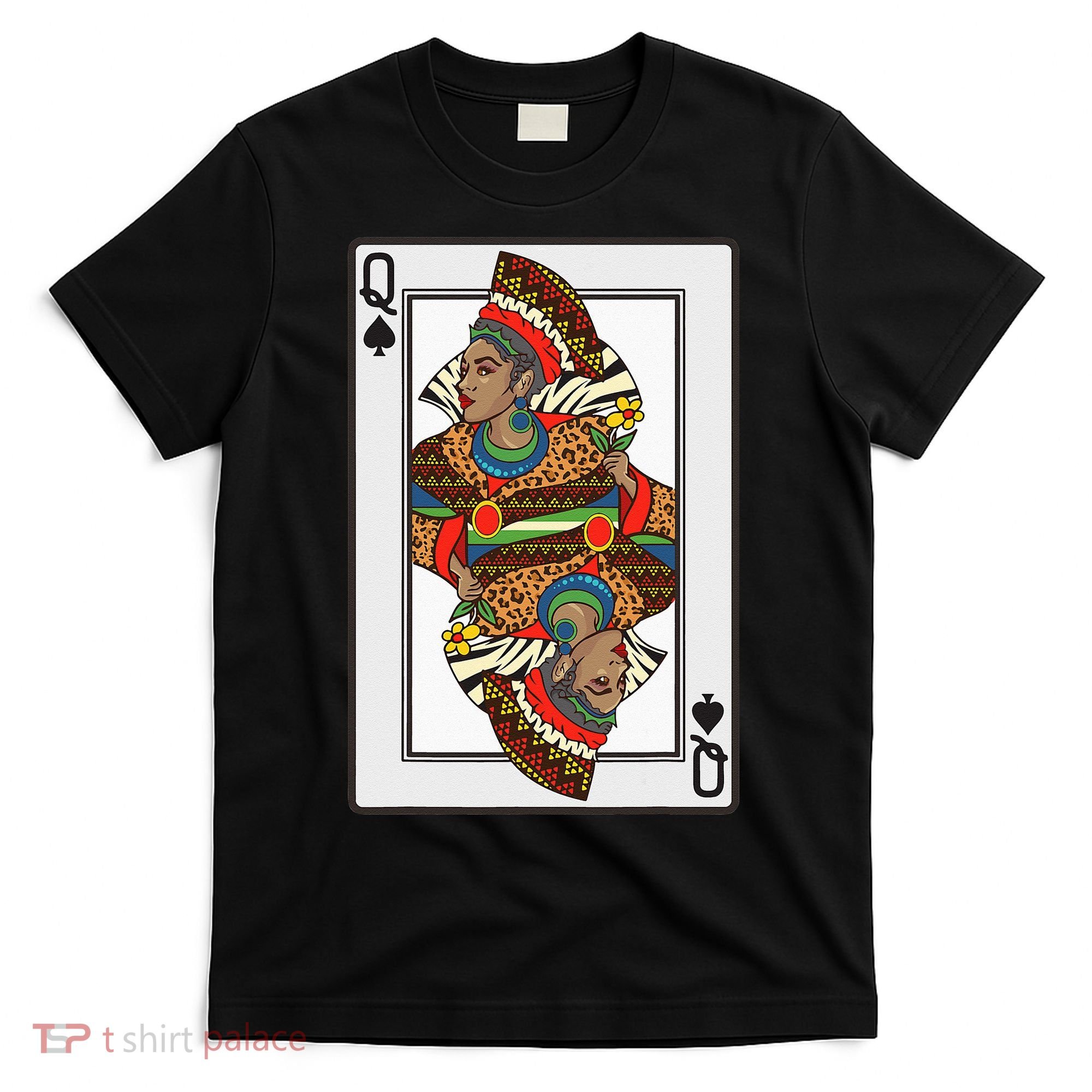Queen Spades African American Card Halloween Gift T-Shirt