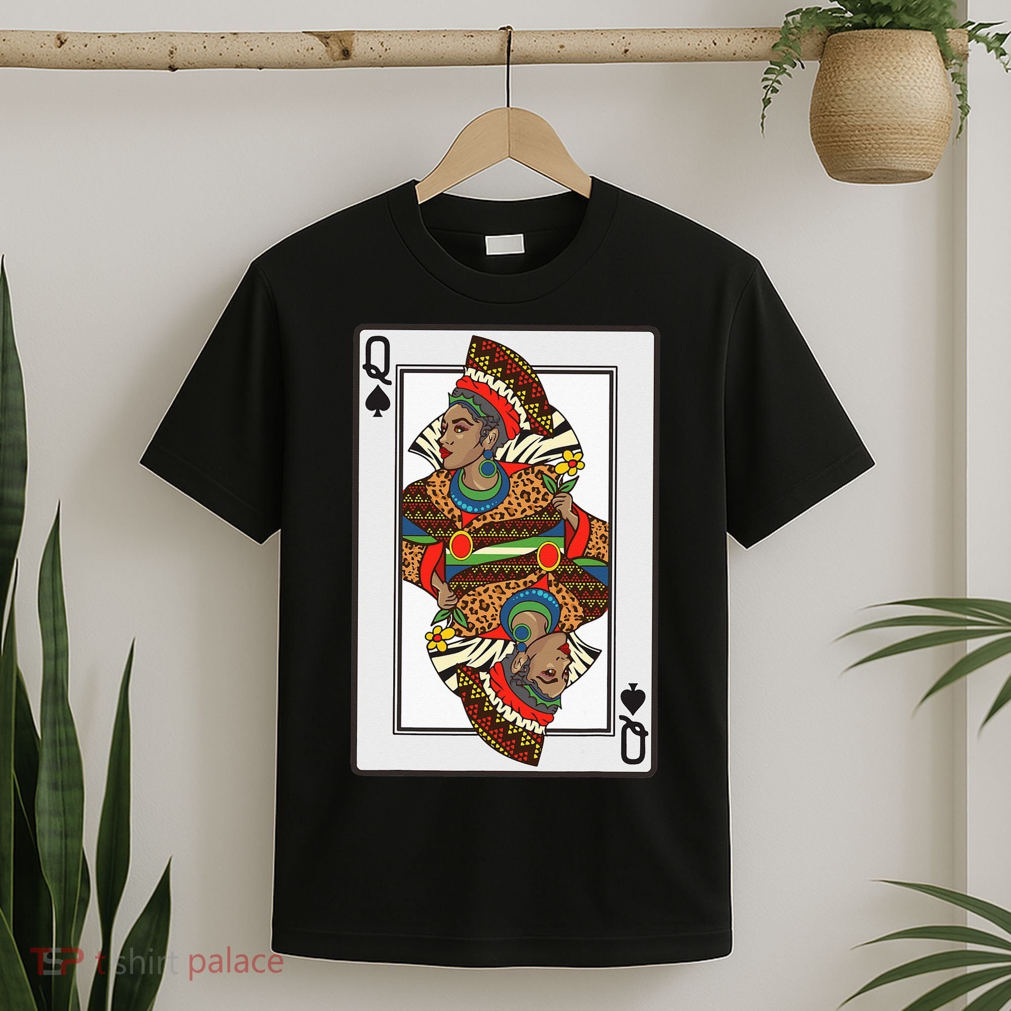 Queen Spades African American Card Halloween Gift T-Shirt