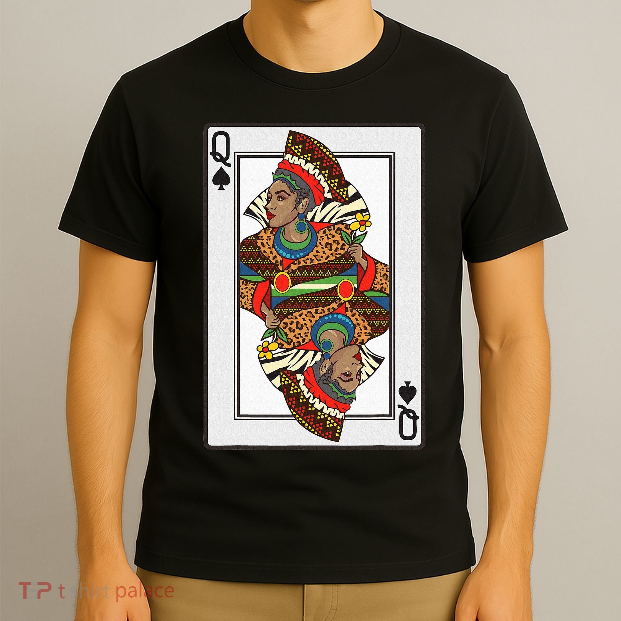 Queen Spades African American Card Halloween Gift T-Shirt